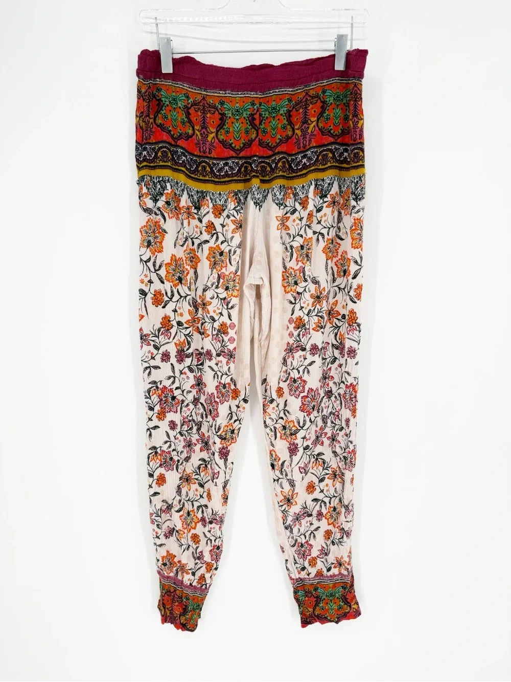 Free People Pull On Harmen Pants Women's Size S Dreamy Print Boho Chic